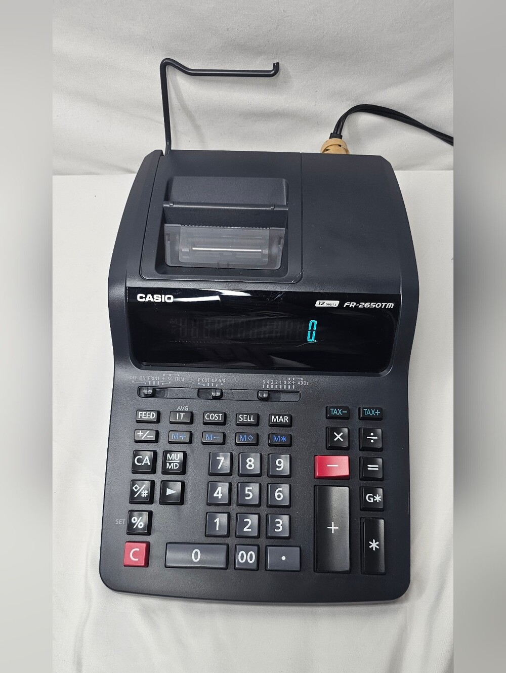 Casio FR-2650TM 12-Digit Printing Calculator Adding Machine Tested Works